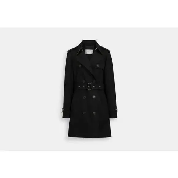 Signature coach black trenchcoat with monogram lining - Picture 1 of 15